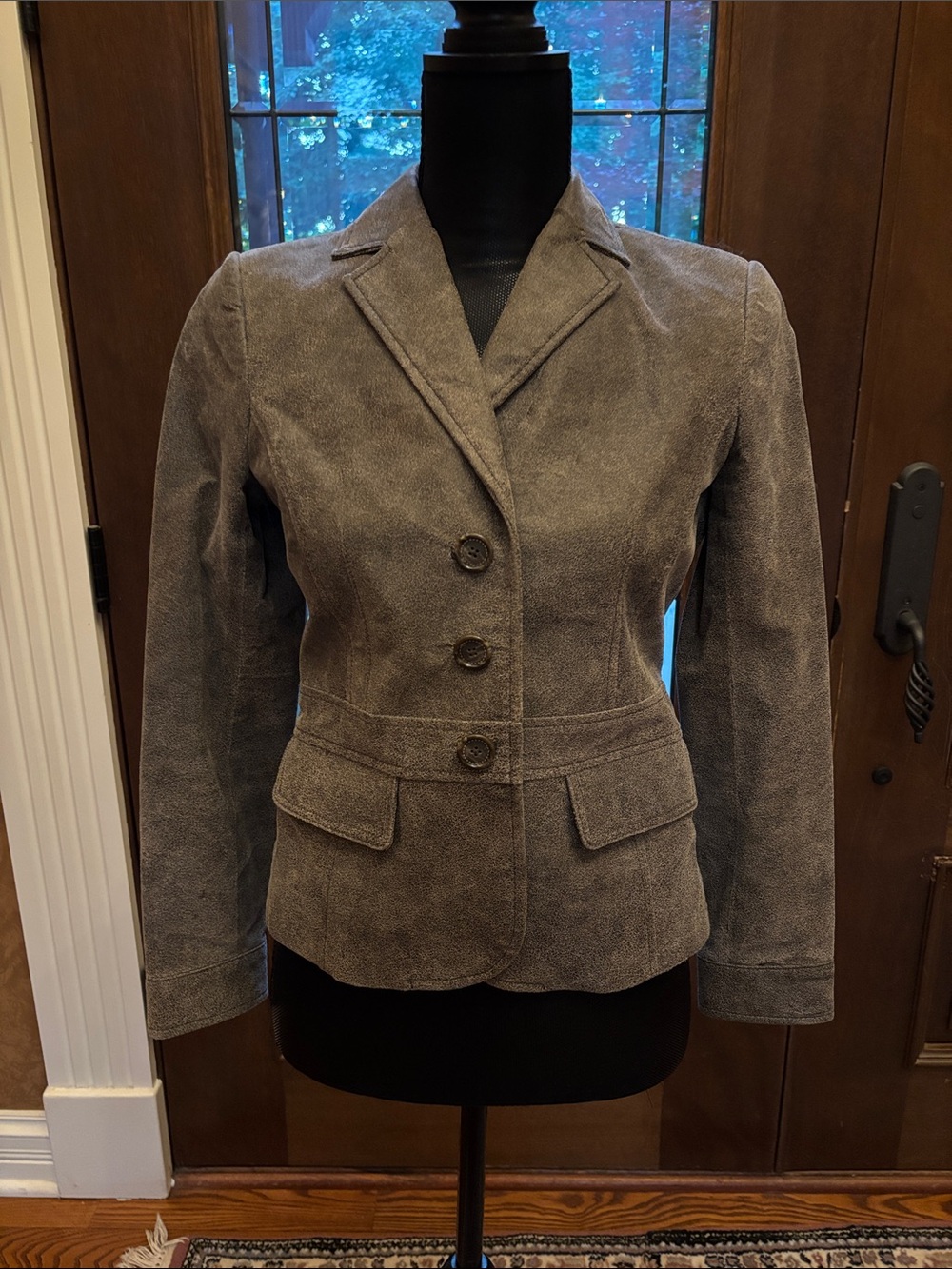 Alfani Distressed Leather Jacket